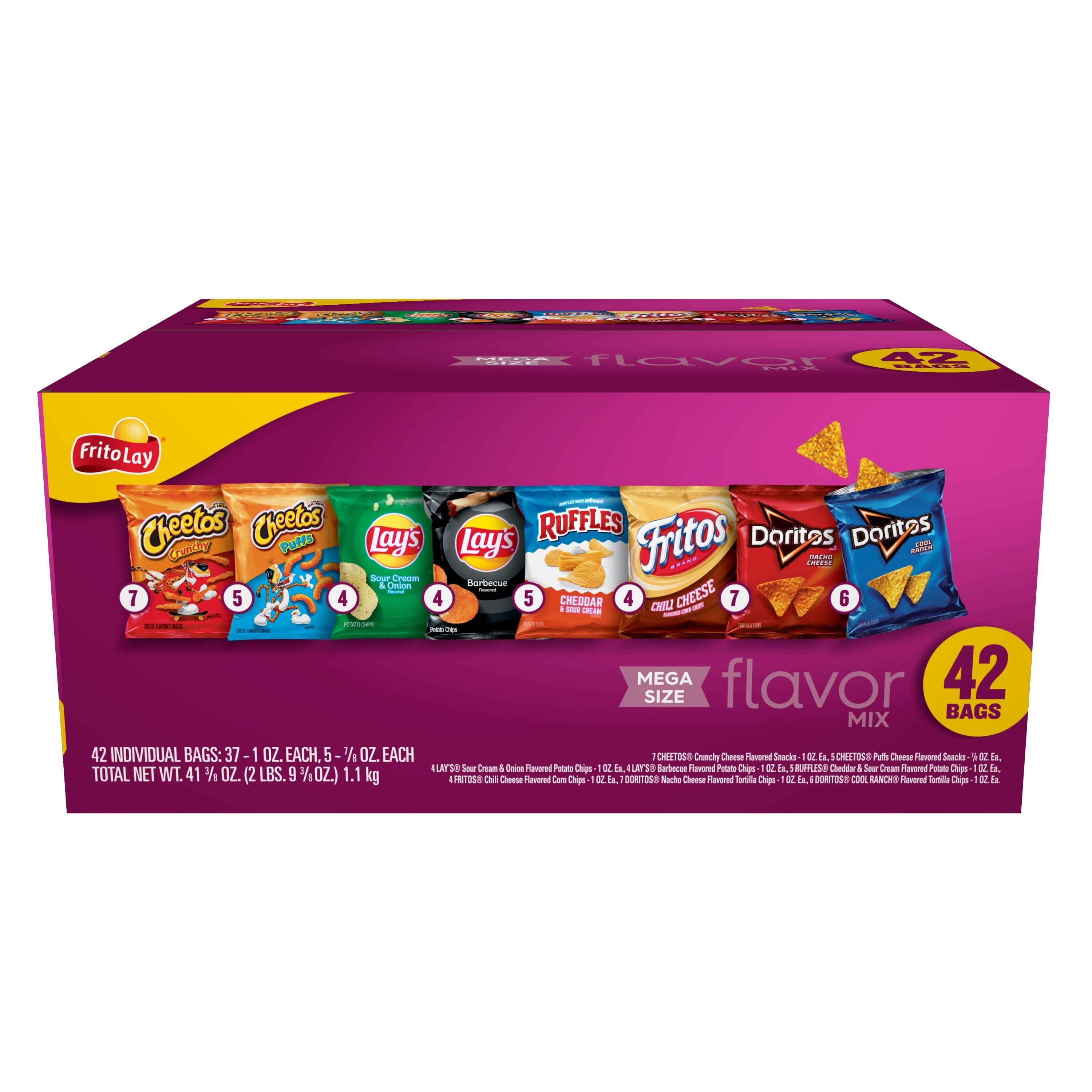 Frito-Lay Snacks Flavor Mix, 41.25 oz, 42 Count