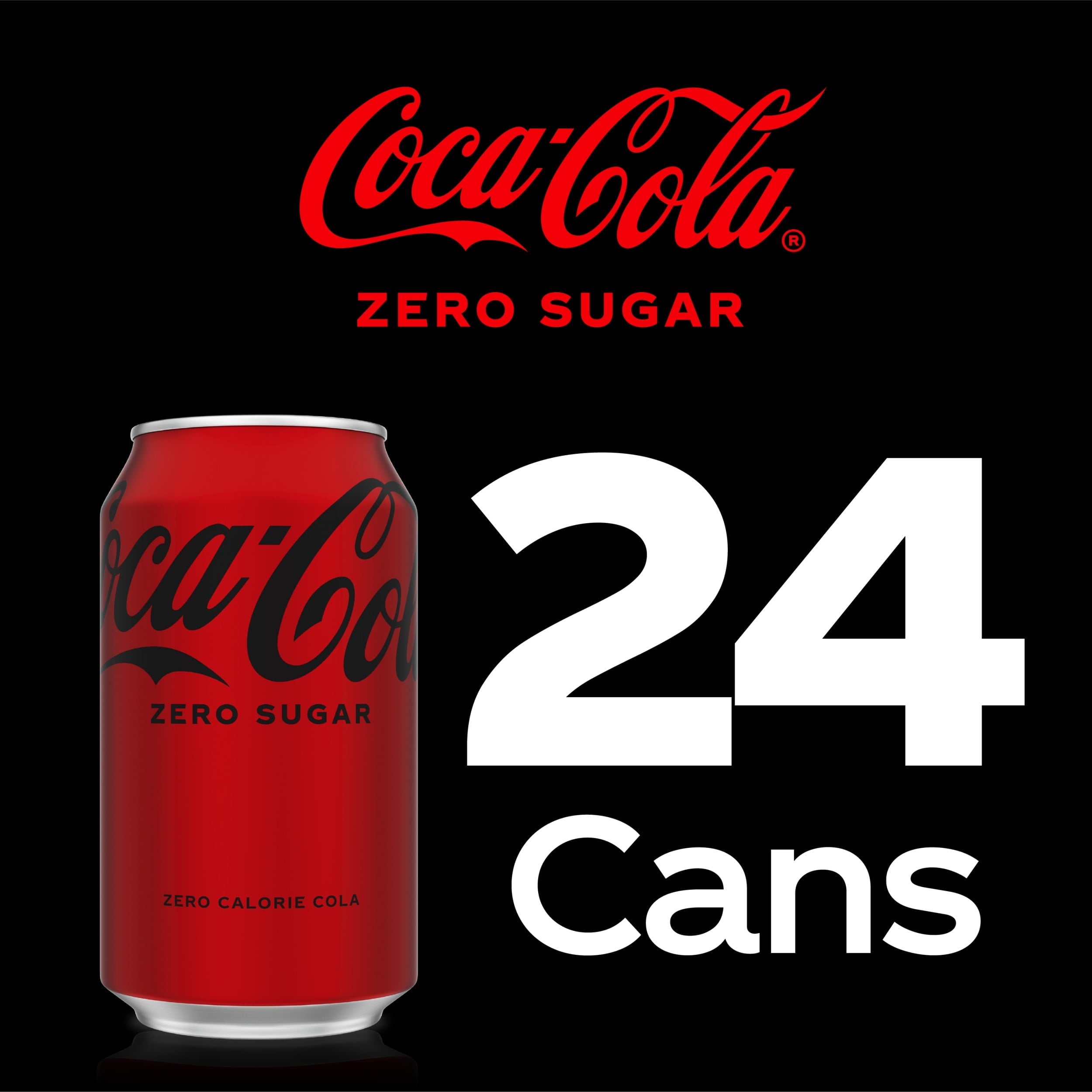 Coca-Cola Zero Sugar Soda Pop, 12 fl oz, 24 Pack Cans