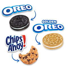 Nabisco Sweet Treats Cookie Variety Pack OREO, OREO Golden & CHIPS AHOY!, School Snacks, 30 Snack Packs (2 Cookies Per Pack)