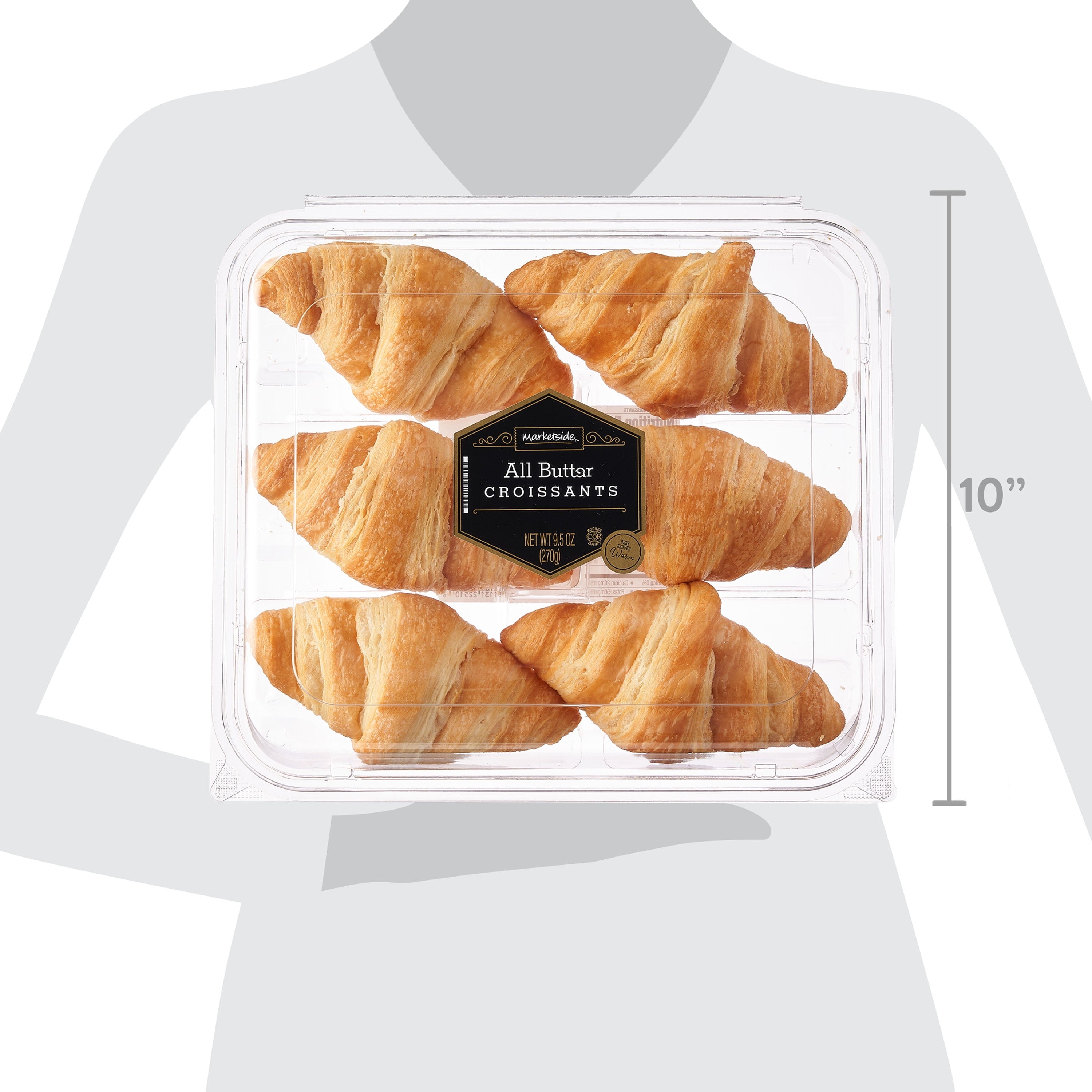 Marketside All Butter Croissants, 9.5 oz, 6 Count